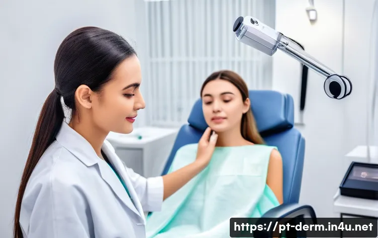 여드름 압출 비용 - A modern dermatology clinic setting in São Paulo, Brazil, featuring a certified professional perform...